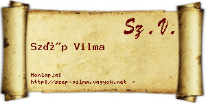 Szép Vilma névjegykártya